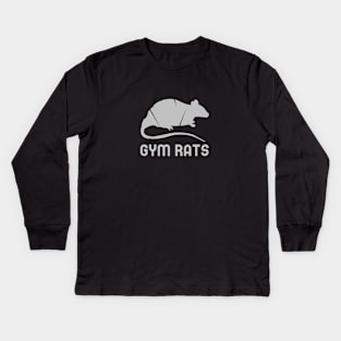 GYM RATS - funny fitness design Kids Long Sleeve T-Shirt